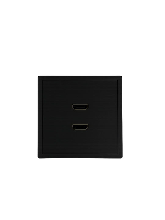 Розетка Venus 2 HDMI разъема, черная, мультимедийная панель PRIME, электрофурнитура
