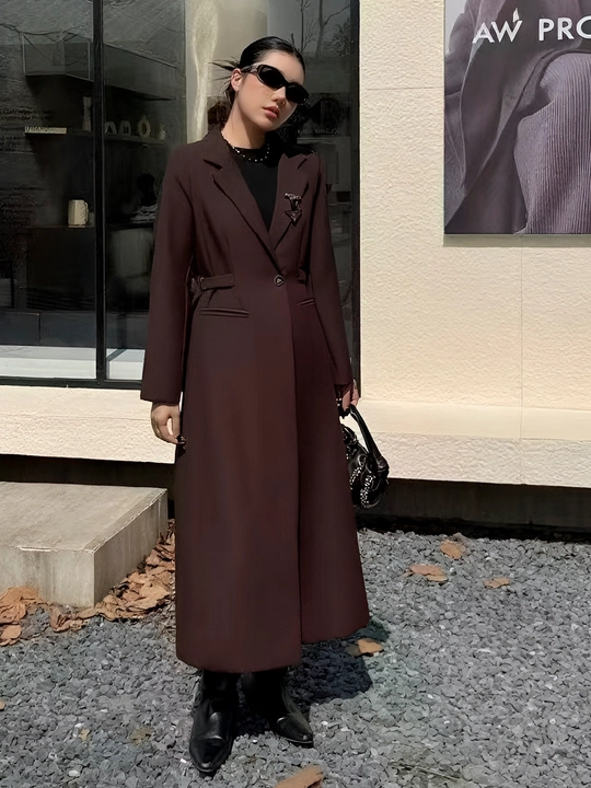 Trench plash palto ayollar uchun kuzgi plash Xitoy - 