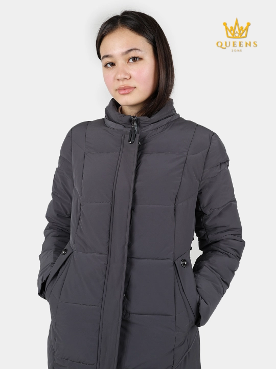 Ayollar uzun kurtkasi, qishki, issiq, kapyushonli, 4XL gacha