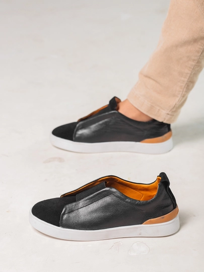 Мужские слипоны ZEGNA, большемерка, из натуральной кожи — SUPERST-ZEGNASH-СЕРЫЙ-43