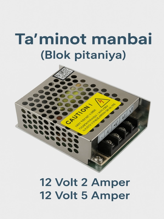 12Volt Impulsli, alyumin korpusli ta’minot manbai. Blok pitaniya 12V2A va 12V5A