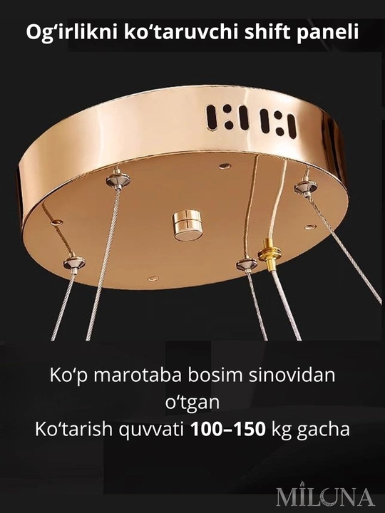 Lyustra LED osma, mehmonxona, oshxona va yotoqxona uchun, 3 xil yoritish rejimi bilan