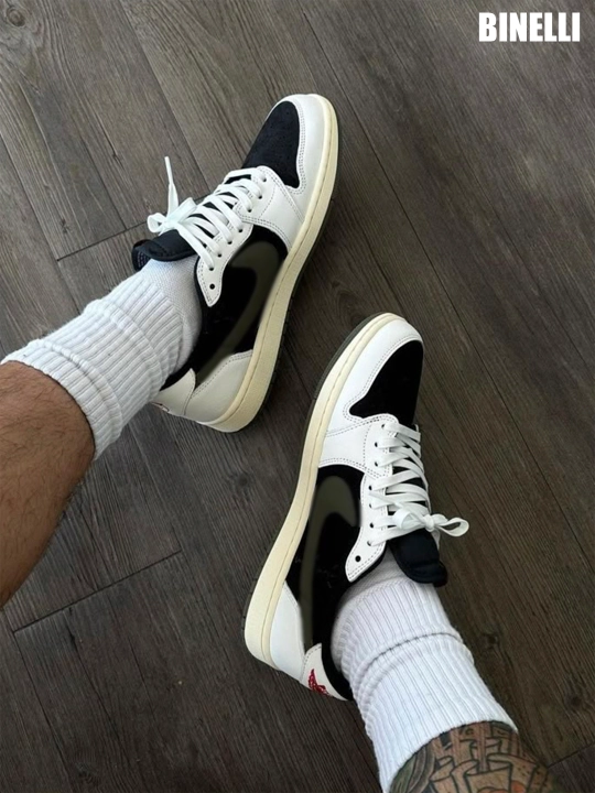 Erkak, o‘smir uchun krossovkalar Nike Air Jordan 1 Low, katta o‘lchamlar, buyuklar, 45-47