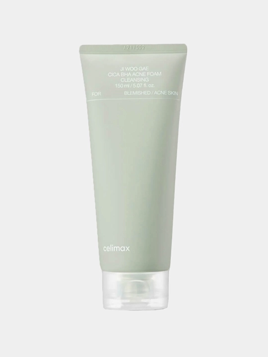 Кислотная пенка для проблемной кожи, Celimax, Ji Woo Gae Cica BHA Acne Foam Cleansing Foam