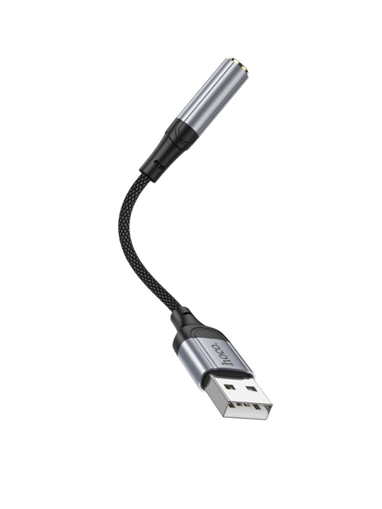Hoco LS36 tashqi ovoz kartasi va USB-A to 3.5 mm audio adapter, 3D ovoz effektlari bilan