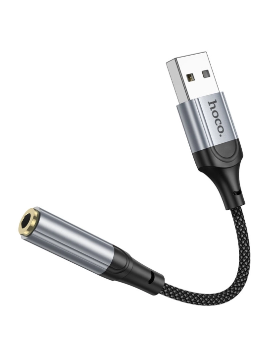 Hoco LS36 tashqi ovoz kartasi va USB-A to 3.5 mm audio adapter, 3D ovoz effektlari bilan