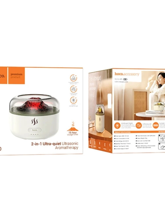 2-in-1 Ultrasonik Namlagich va Aroma Diffuzor — Tinchlantiruvchi Yorug‘lik va Namlik - 