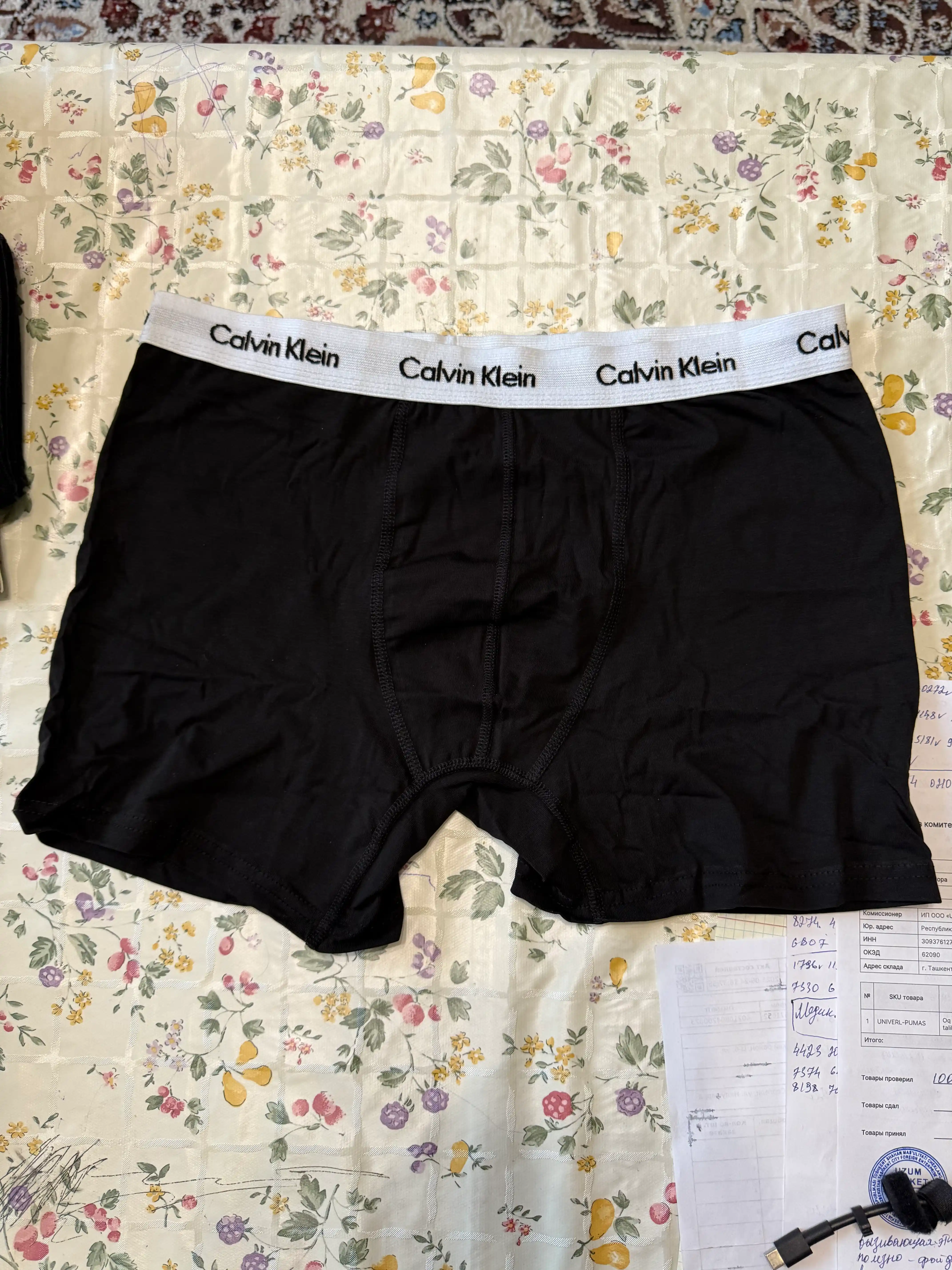 Calvin Klein erkaklar uchun trusiklar, 3- 5 dona qadoqda, 90% paxta, Turkiya