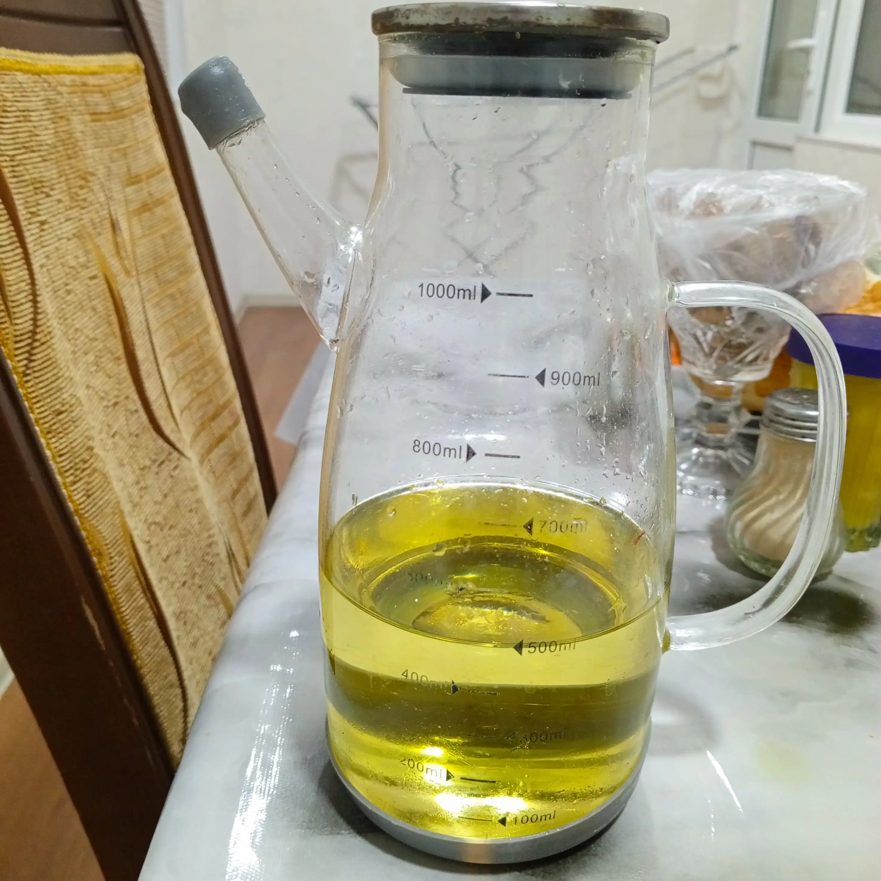 Стеклянная ёмкость для масла, 1000 мл