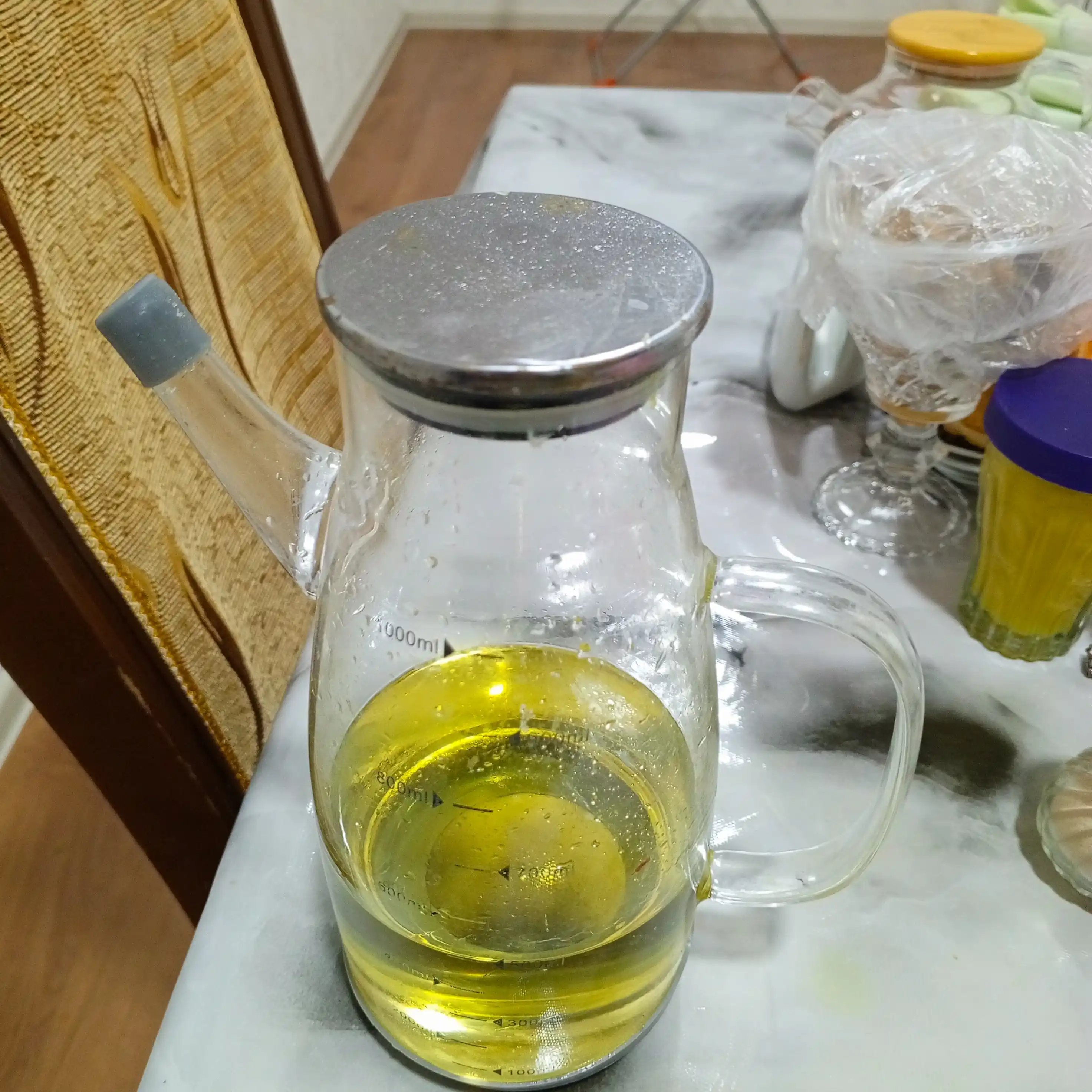 Стеклянная ёмкость для масла, 1000 мл