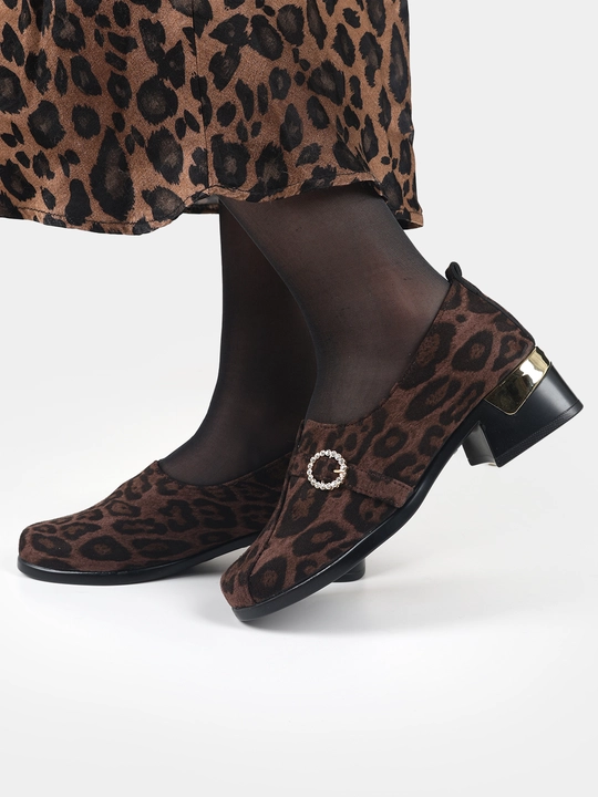 Ayollar poyabzali Sling Black Stiletto - barqaror poshnali zamonaviy poyabzal, nachos yo'q