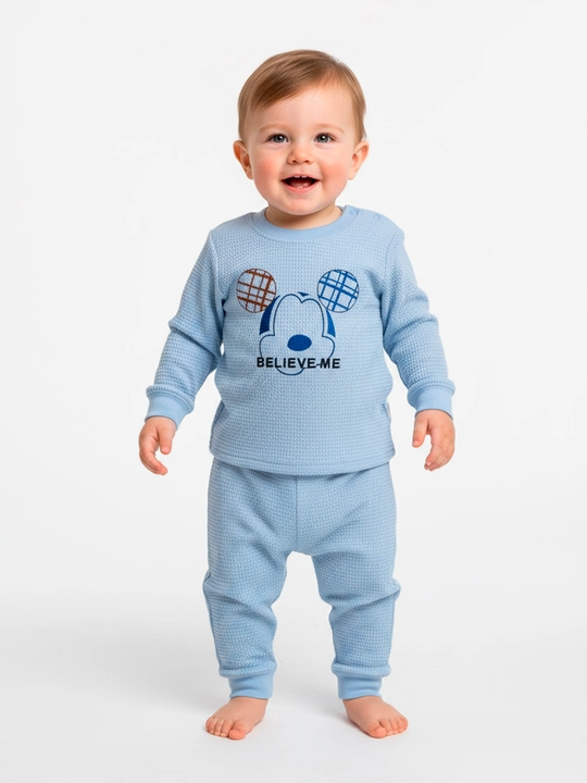 Bolalar uchun ikki qismli pijama, qulay uy kiyimi, iliq va teriga yoqimli mato