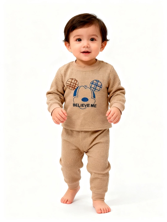 Bolalar uchun ikki qismli pijama, qulay uy kiyimi, iliq va teriga yoqimli mato