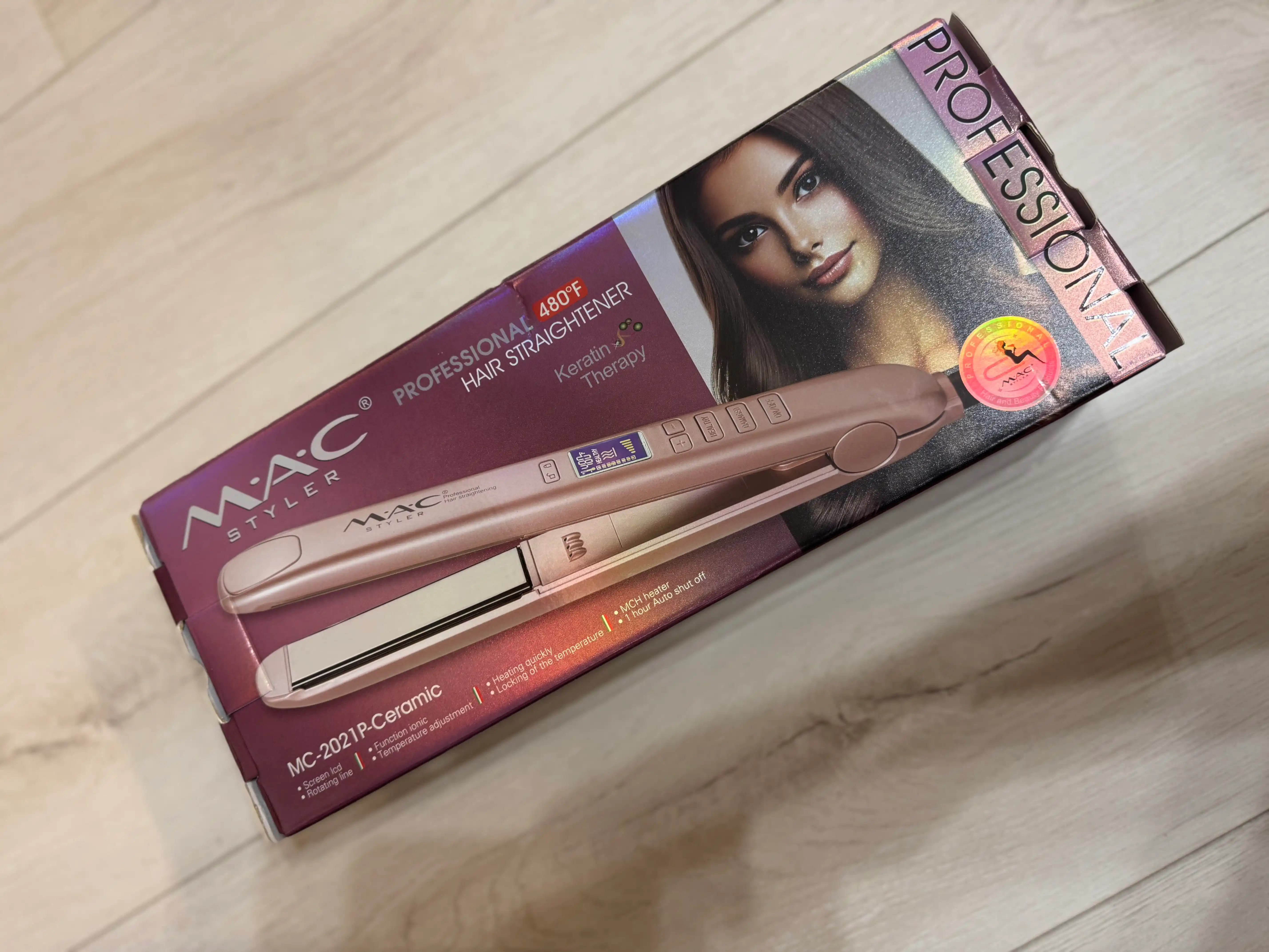 Professional soch tekislovchi dazmol MAC Styler MC-2021 Keramika, LCD displeyli