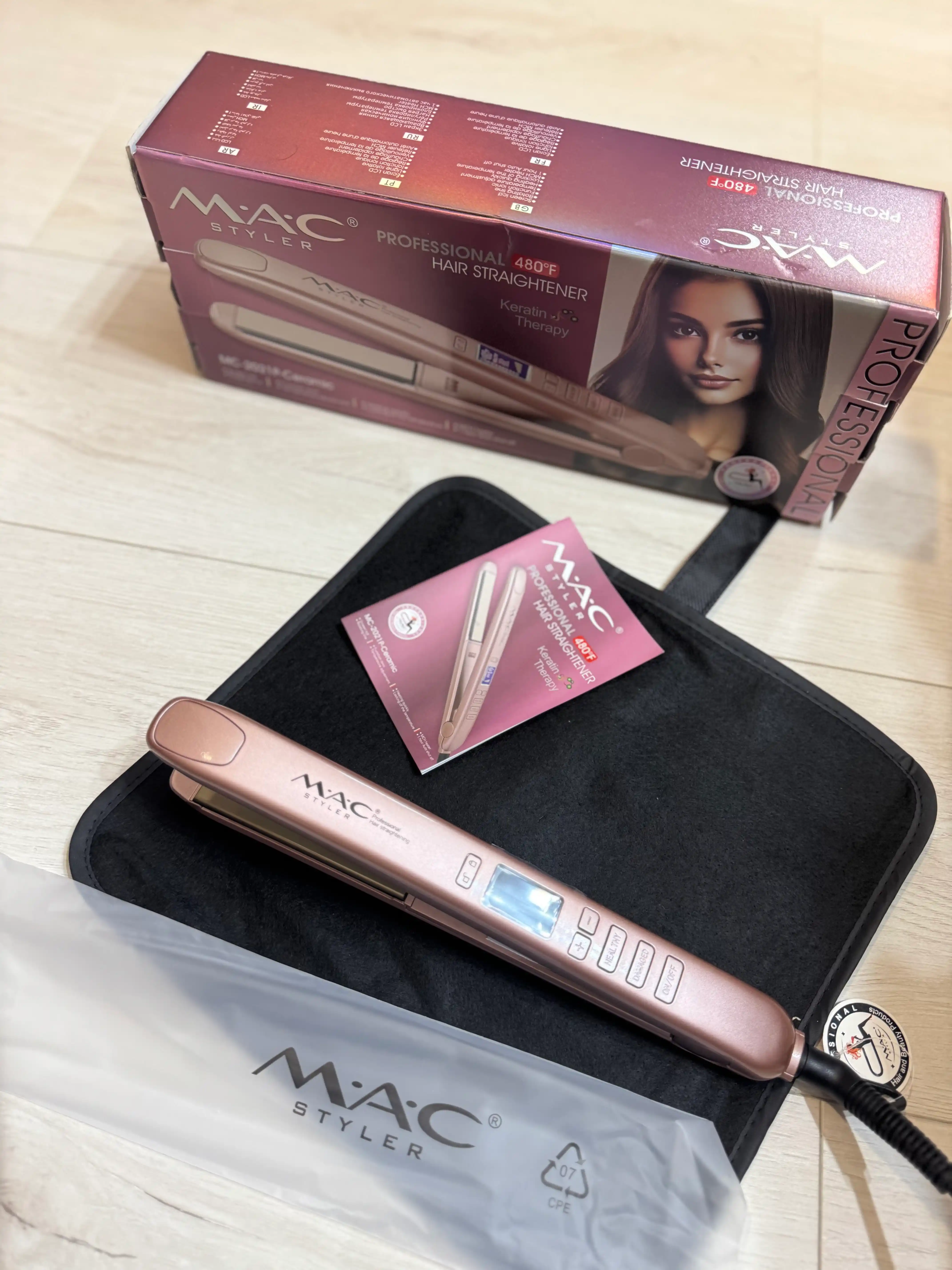 Professional soch tekislovchi dazmol MAC Styler MC-2021 Keramika, LCD displeyli