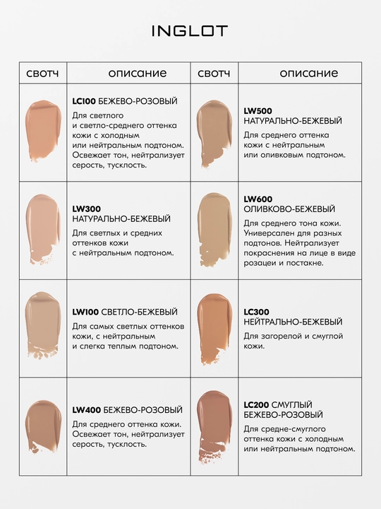 INGLOT Tonal AMC kremi, namlantiruvchi, peptidlar va E vitamini bilan, yorqin finish, 30 ml
