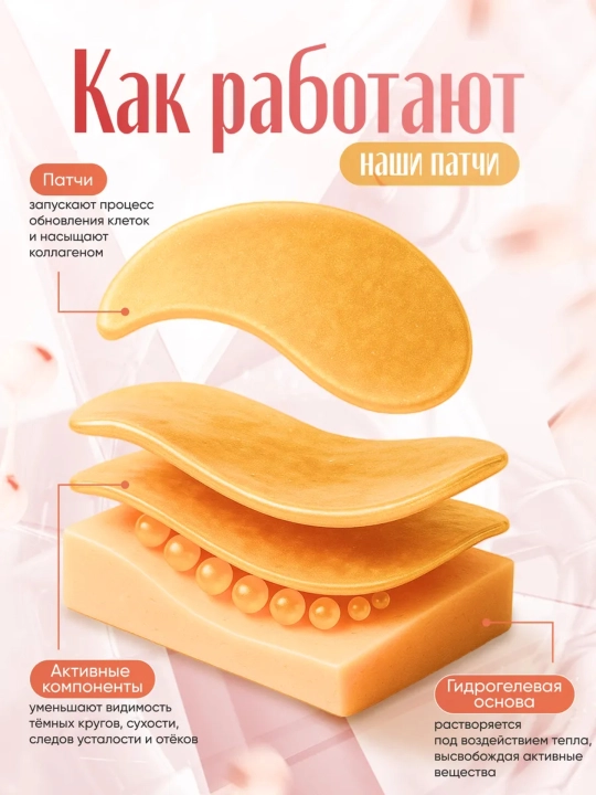 Ko‘z uchun patchlar – namlovchi va shishlarga qarshi, 20 dona