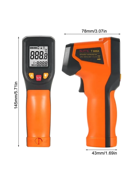 Пирометр NJTY T600A — инфракрасный бесконтактный термометр (-50 … +600 °С) +