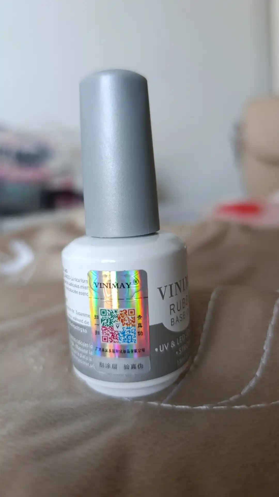 Vinimay Rubber Base, gel-lak uchun qovushqoqlik baza 15 ml — mustahkamlovchi asosiy qoplama