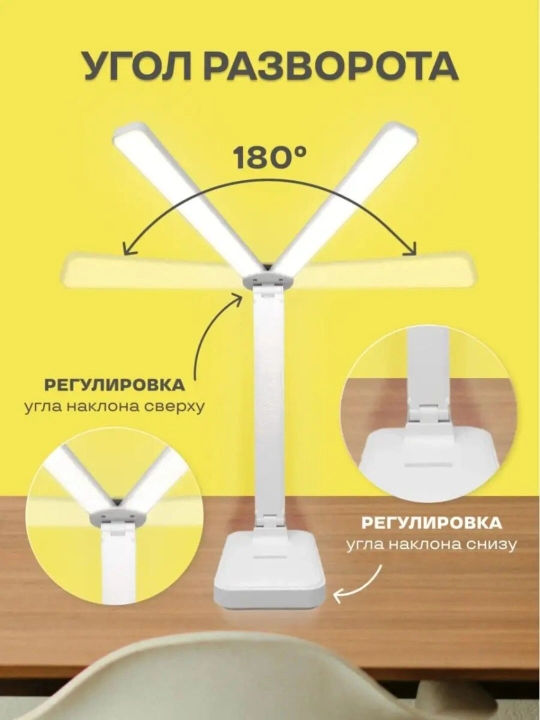 Smart LED stol lampasi – 3 xil yorug‘lik, budilnik, harorat va vaqt indikatorli