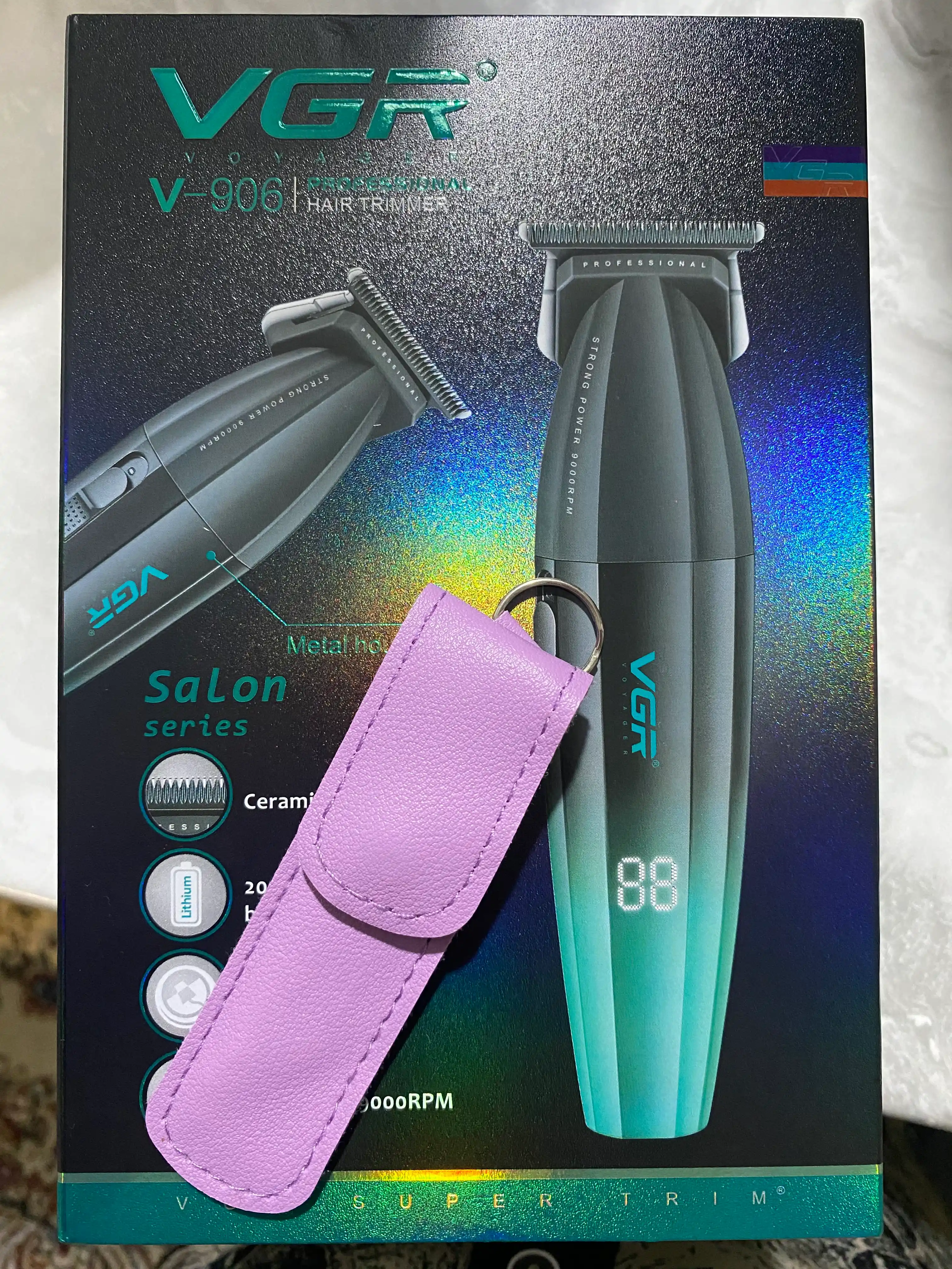 VGR V-906, V-977 dan professional soqol uchun simsiz trimmer, elektr ustara