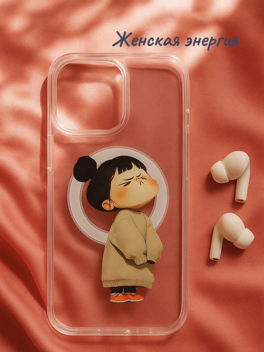 IPhone uchun shaffof g‘ilof MagSafe bilan, qizlar uchun yumshoq dizayn, barcha modellar