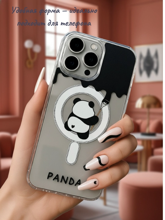 IPhone uchun shaffof g‘ilof MagSafe bilan, qizlar uchun yumshoq dizayn, barcha modellar
