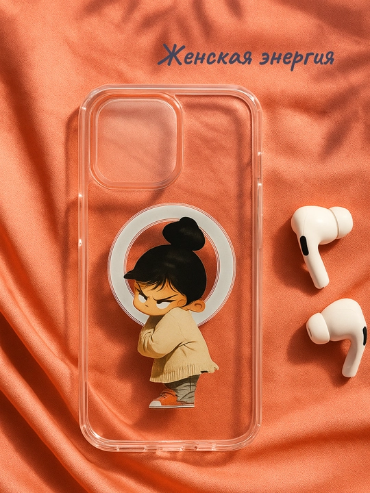 IPhone uchun shaffof g‘ilof MagSafe bilan, qizlar uchun yumshoq dizayn, barcha modellar