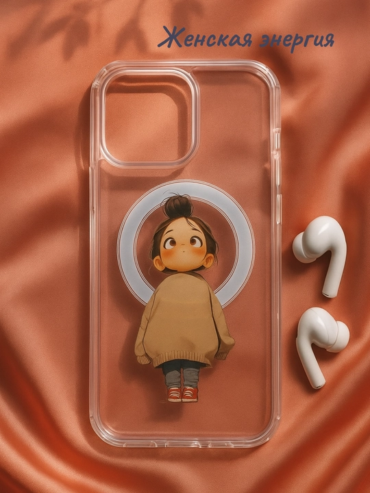 IPhone uchun shaffof g‘ilof MagSafe bilan, qizlar uchun yumshoq dizayn, barcha modellar