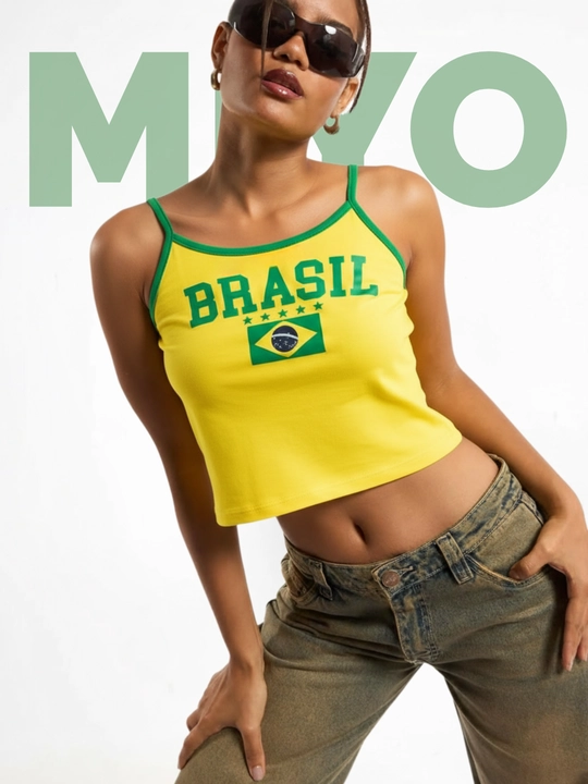 MIYO, Футболка brasil baby, желтая - 