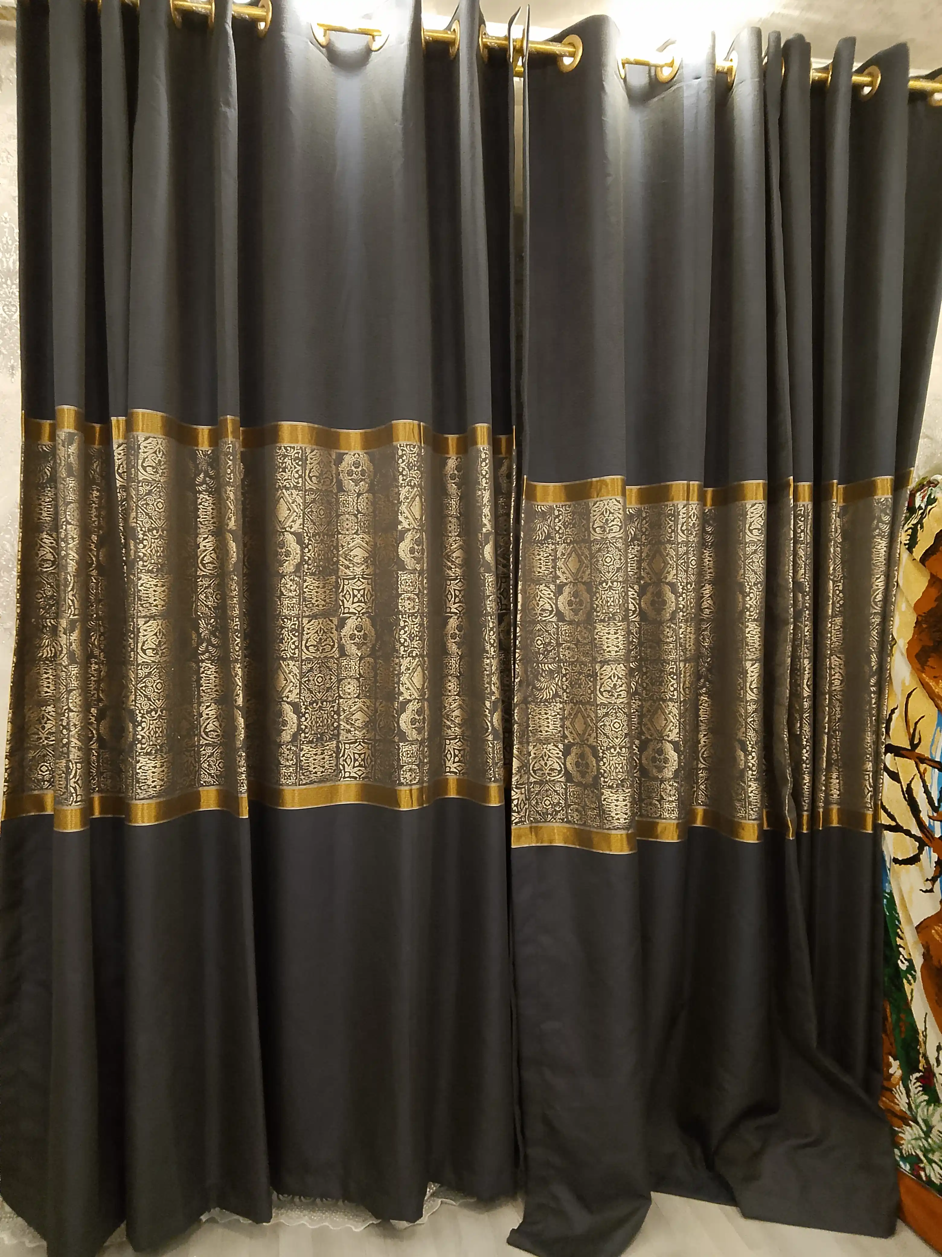 Qalin parda, parter Pano - 3 m x 3 m, qadoqda 2 dona