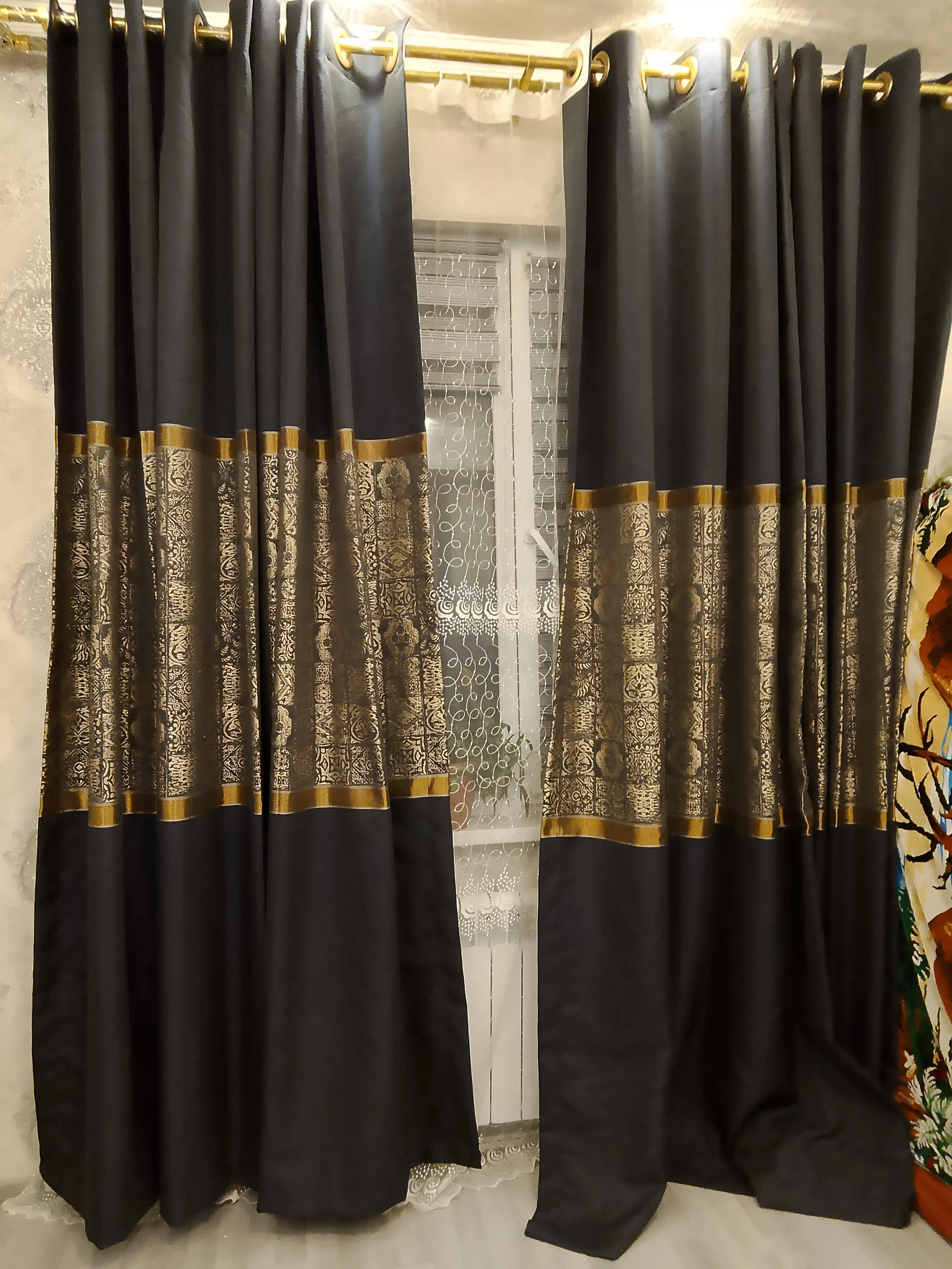Qalin parda, parter Pano - 3 m x 3 m, qadoqda 2 dona