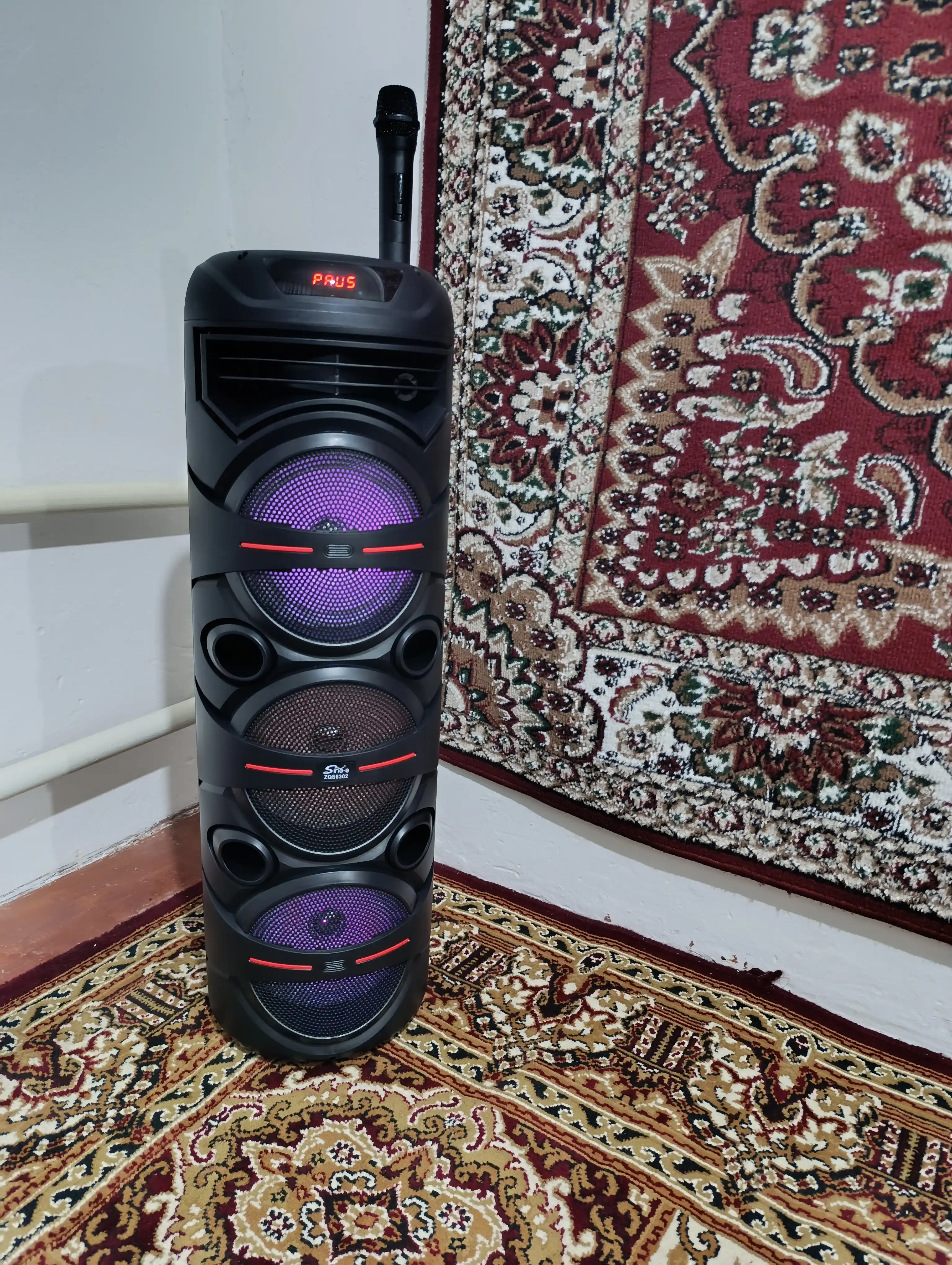 Караоке колонка Sing-e ZQS-8221, ZQS-8301, ZQS-8302, ZQS-8220S, Bluetooth, RGB, с микрофоном и пультом 
