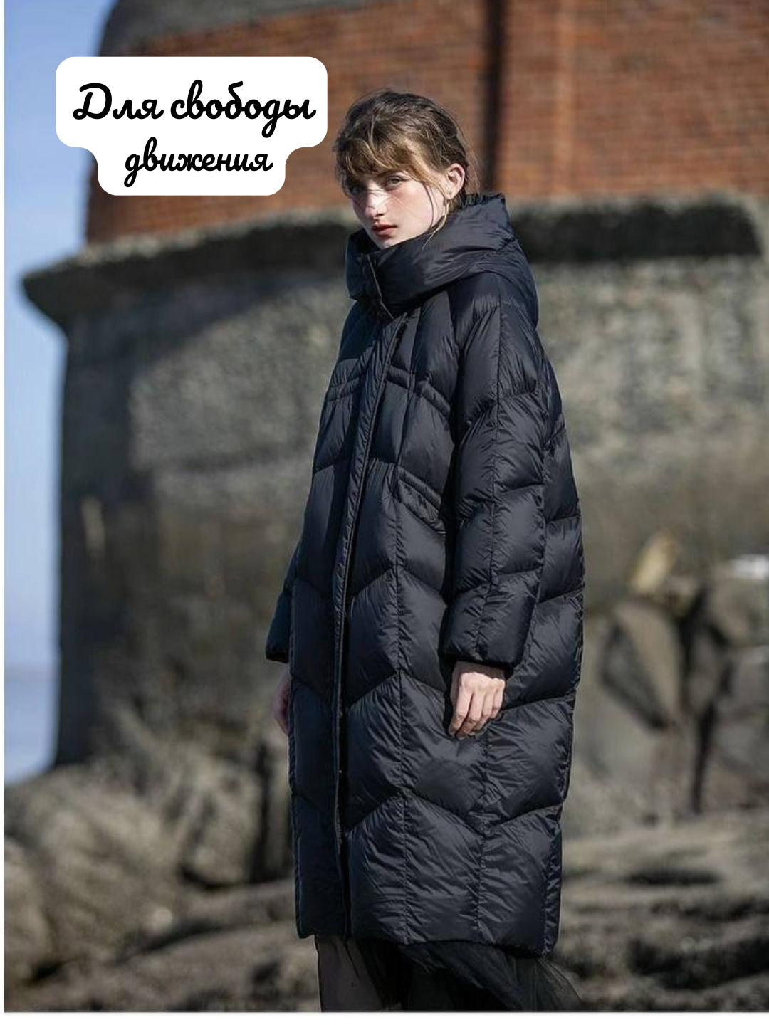 Ayollar uzun kurtkasi, qishki, issiq, kapyushonli, 4XL gacha
