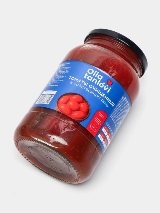Pomidor sharbatidagi po'stidan tozalangan pomidorlar Oila Tanlovi, 1000 ml