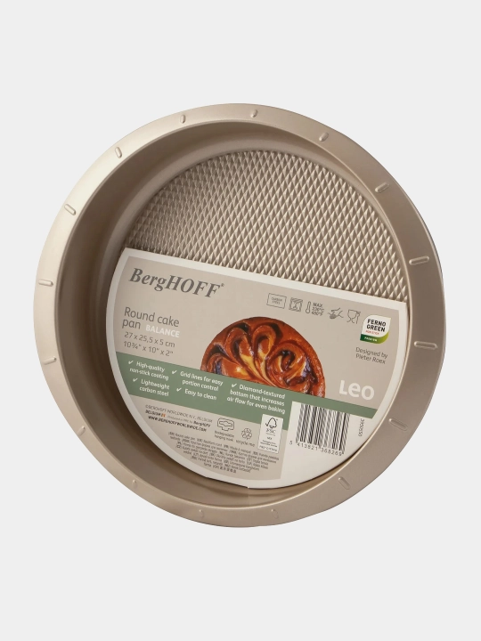 Форма для выпечки BergHOFF Balance, круглая, 23см x 5 см, высокоуглеродистая сталь