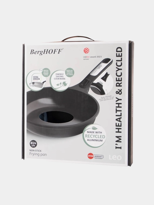 BergHOFF Phantom 3950570 tovasi, kuyishga qarshi qoplama, 24 sm, qora