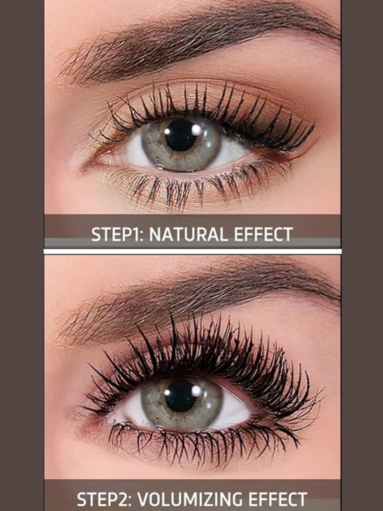 YANQINA 4D ikki bosqichli tush — suvga chidamli, hajm va uzunlik beruvchi mascara