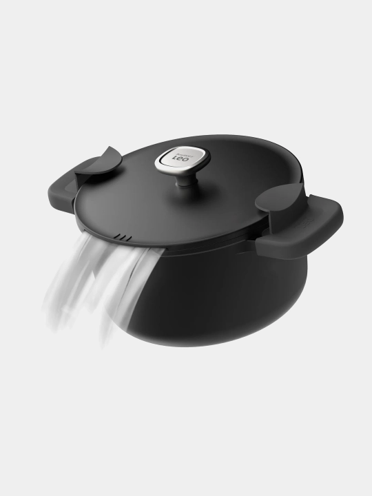 Кастрюля BergHOFF Phantom 24/14см, антипригарная, с крышкой, черная