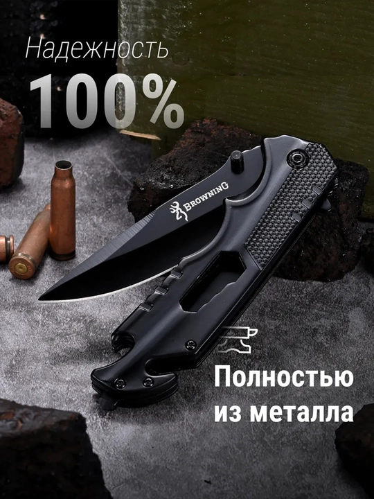 Buklanadigan universal pichoq, zanglamaydigan po'lat, ixcham, pichoq-spinner sayyohlik