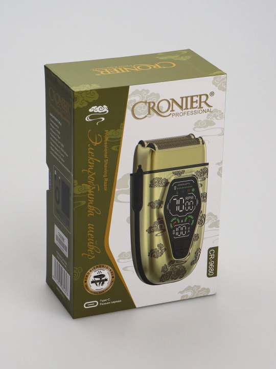 Soqol olish mashinasi Cronier CR-9680, metall korpusli simsiz portativ soqol mashinasi