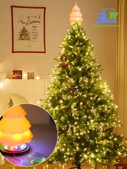 Yangi yil uchun LED archa chiroq, USB Type-C, 1800 mA·soat, 5 ta rejim, dekorativ lampa