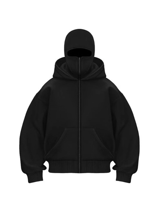 Balaklavali xudi, kapyushonli zipka, maskali xudi, qishgi, kuzgi, tolstovka, oversize 