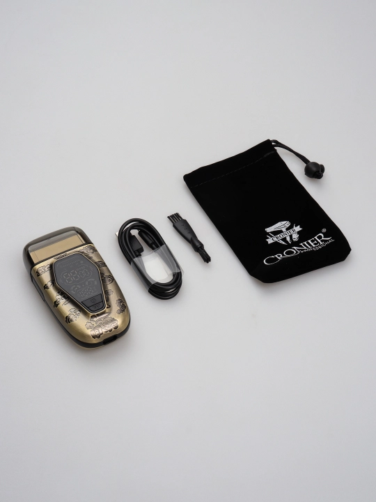 Soqol olish mashinasi Cronier CR-9680, metall korpusli simsiz portativ soqol mashinasi