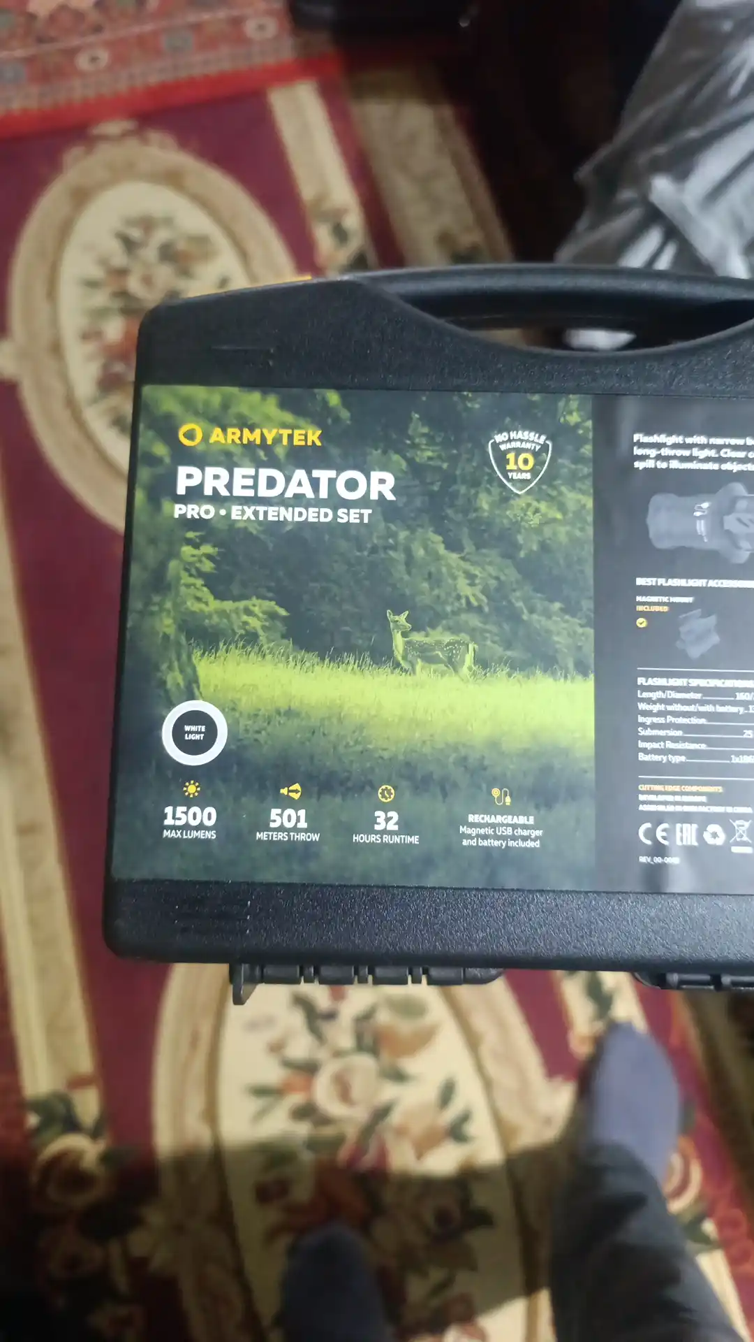 Тактический фонарь, набор для охоты Armytek Predator Pro Magnet Usb Extended Set