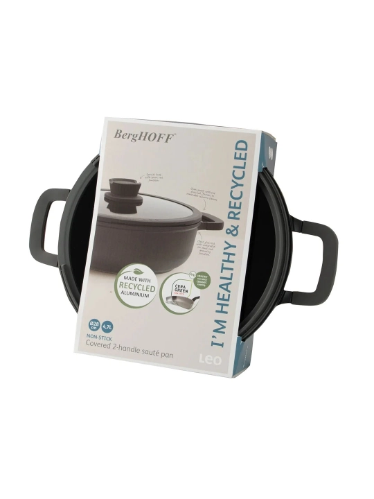 BergHOFF - сотейник с крышкой, 2 ручками и антипригарным покрытием, арт 3950595