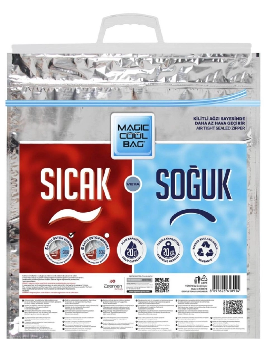 Oziq-ovqat termopaket, termosumka, 20 litr, 5 qavat, Turkiya - 
