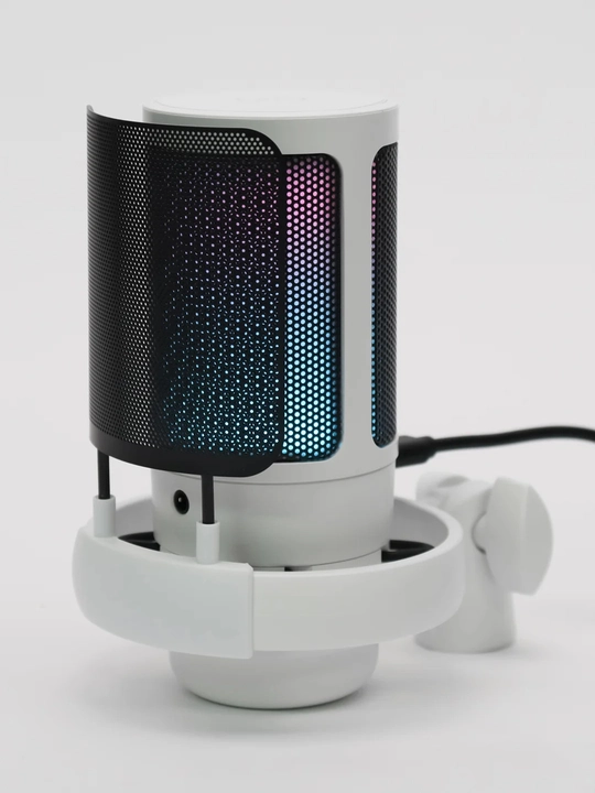 RGB yoritgichli o'yin kondensatori mikrofoni, braket va oqim filtri