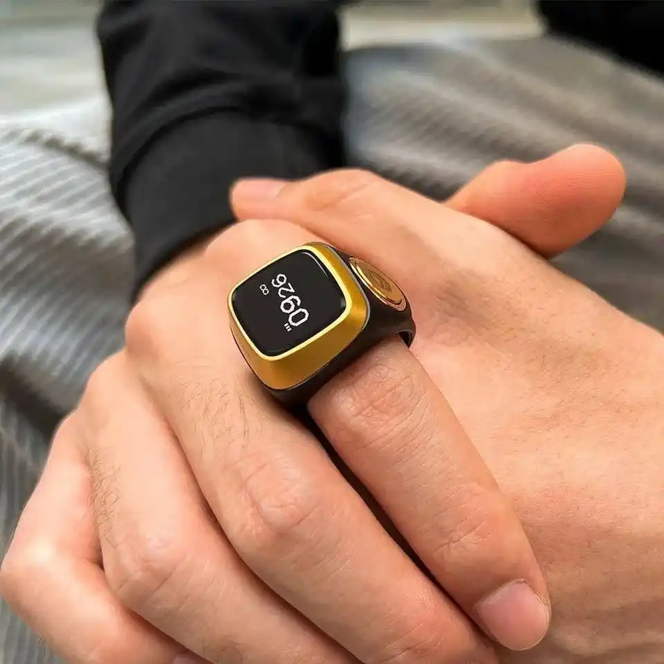 Elektron tasbeh Zikr Ring Lite, zikr va istig'for uchun, vibratsiya, suvga chidamli ekran