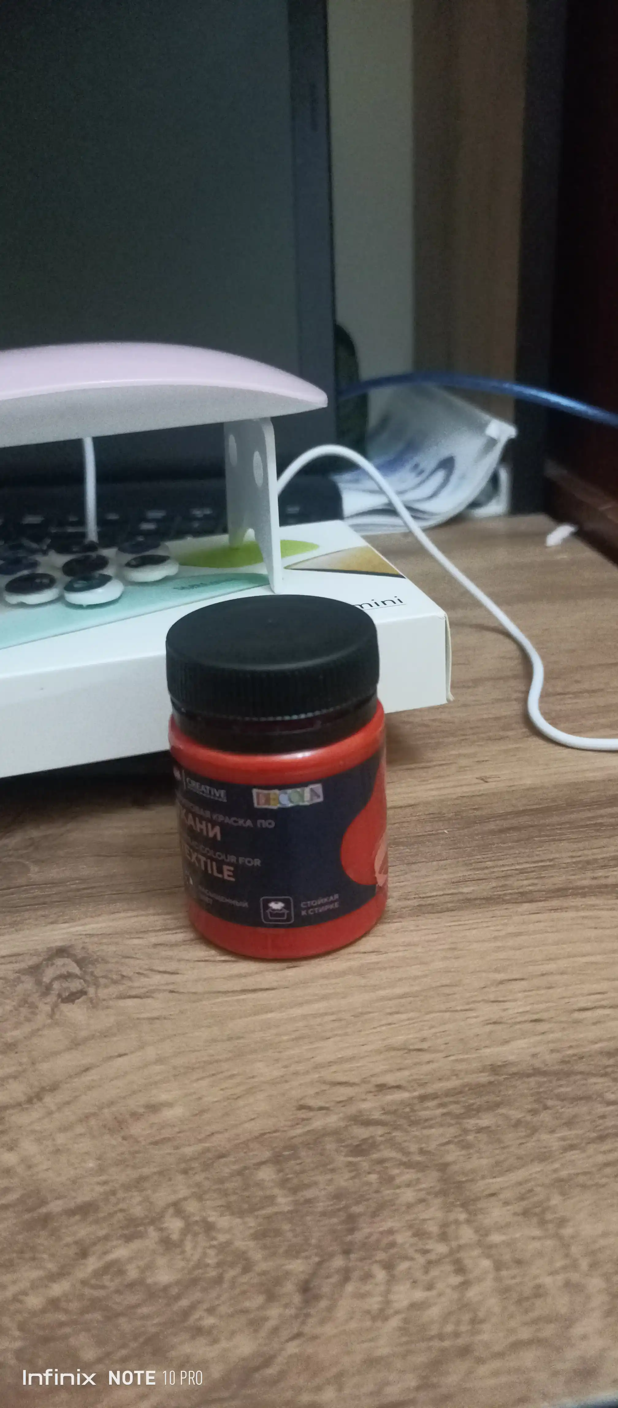 Аkril bo'yoq мato uchun "Decola" dan, qizil rang, 50 ml